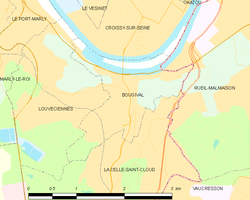 Map commune FR insee code 78092